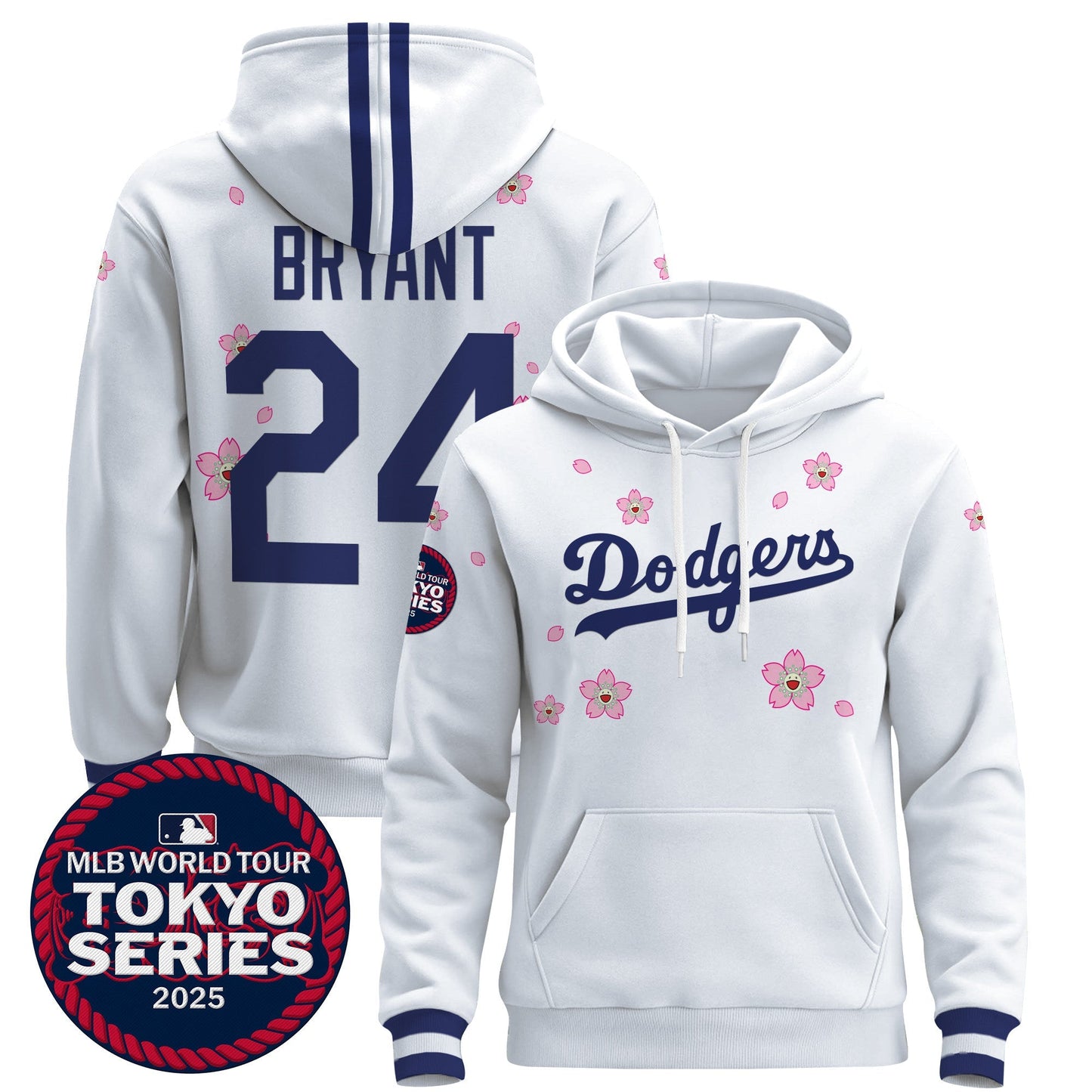 Men's Dodgers Tokyo Series 2025 Pullover Hoodie V2 - All Stitched