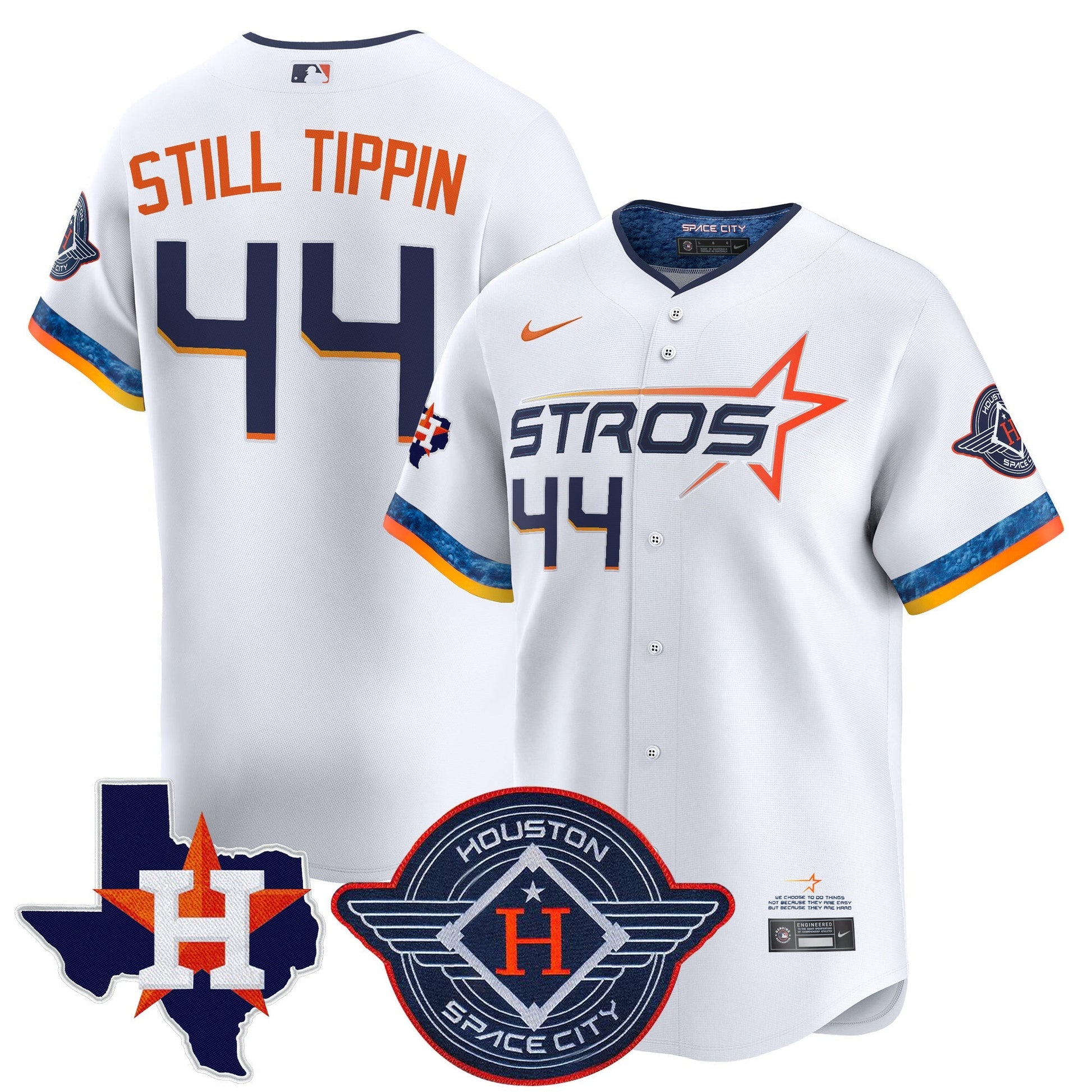 Men's Houston Astros 2025 City Connect Texas Patch Vapor Premier Limited Jersey - All Stitched