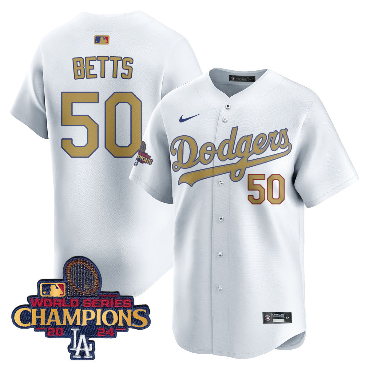 Men's Los Angeles Dodgers Gold 2025 Jersey - All Stitched