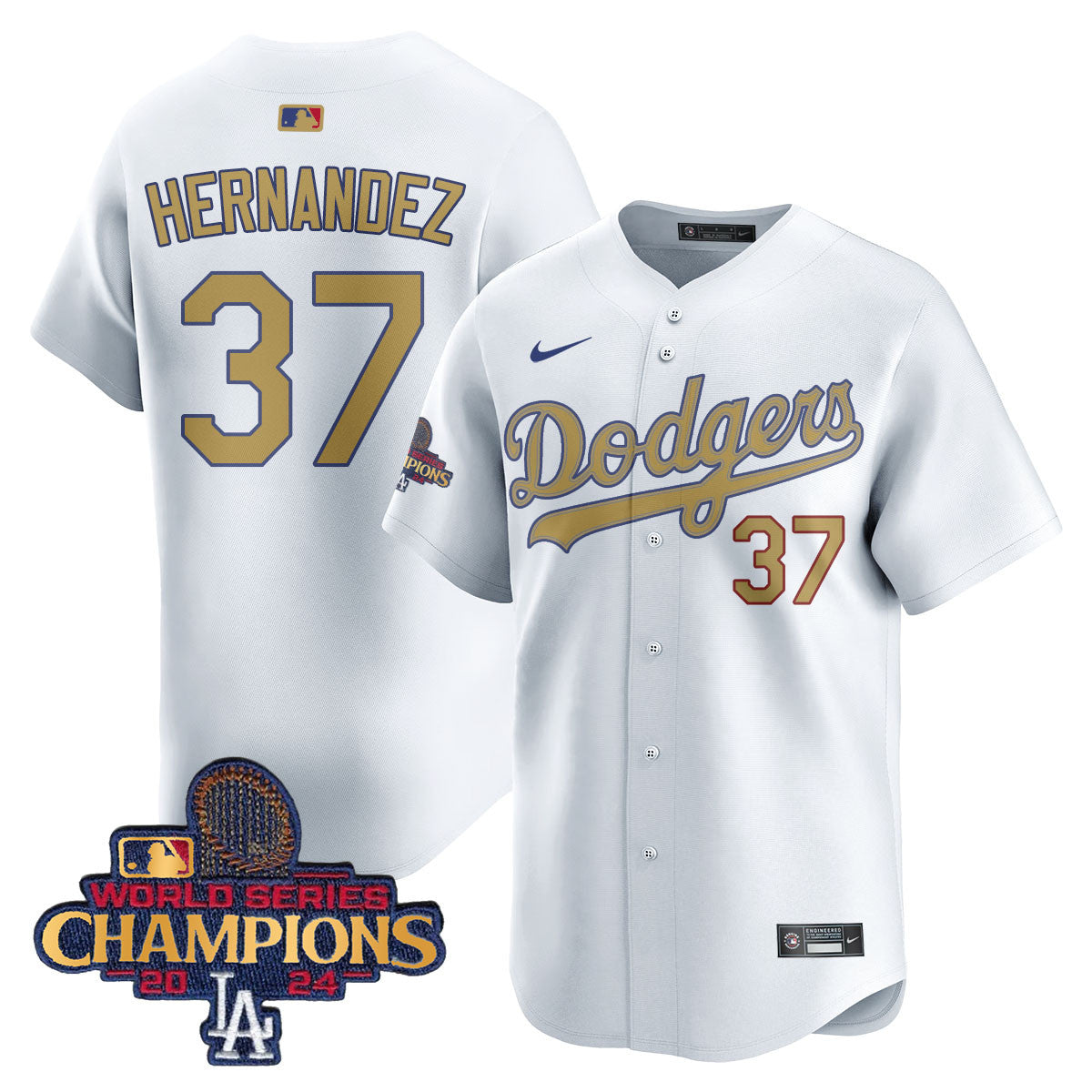 Men's Los Angeles Dodgers Gold 2025 Jersey - All Stitched
