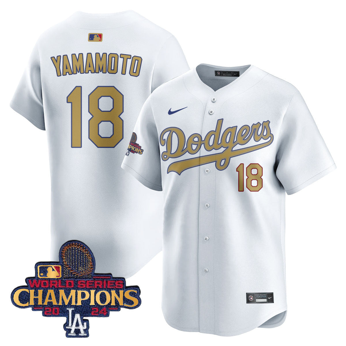 Men's Los Angeles Dodgers Gold 2025 Jersey - All Stitched