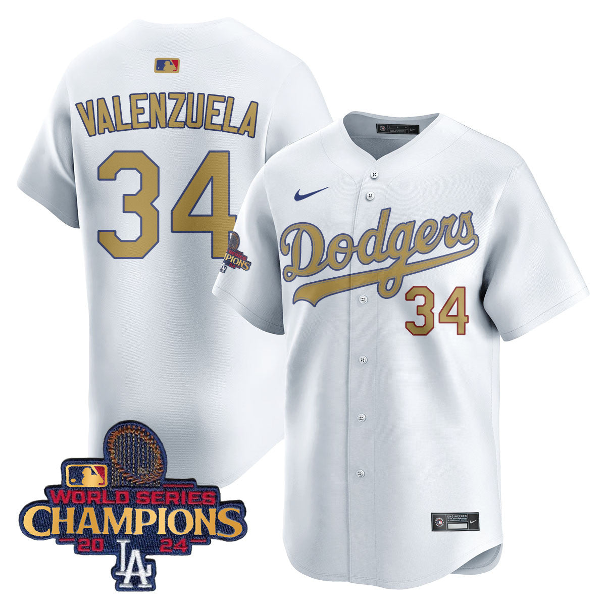 Men's Los Angeles Dodgers Gold 2025 Jersey - All Stitched