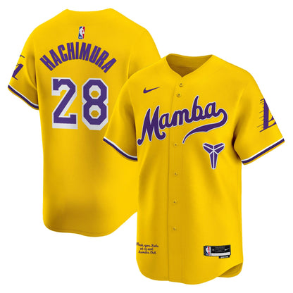 Men's Los Angeles Lakers Kobe Bryant Mamba Vapor Baseball Jersey - All Stitched