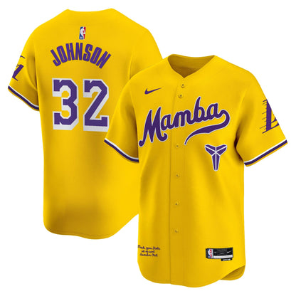 Men's Los Angeles Lakers Kobe Bryant Mamba Vapor Baseball Jersey - All Stitched