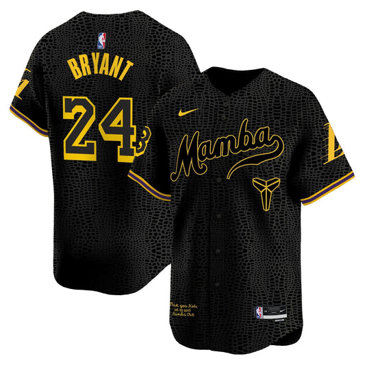 Men's Los Angeles Lakers Kobe Bryant Mamba Vapor Baseball Jersey - All Stitched