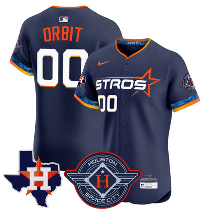 Men's Houston Astros 2025 City Connect Texas Patch Vapor Premier Elite Jersey - All Stitched