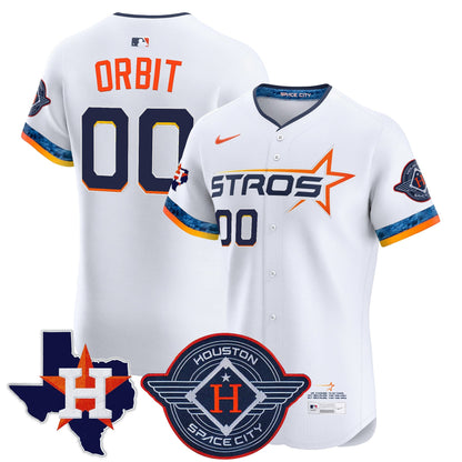 Men's Houston Astros 2025 City Connect Texas Patch Vapor Premier Elite Jersey - All Stitched