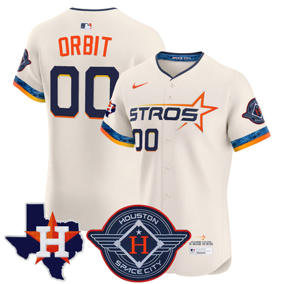Men's Houston Astros 2025 City Connect Texas Patch Vapor Premier Elite Jersey - All Stitched