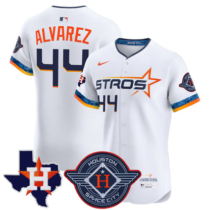 Men's Houston Astros 2025 City Connect Texas Patch Vapor Premier Elite Jersey - All Stitched