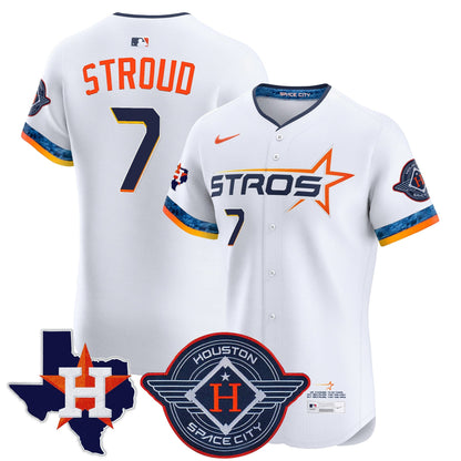 Men's Houston Astros 2025 City Connect Texas Patch Vapor Premier Elite Jersey - All Stitched