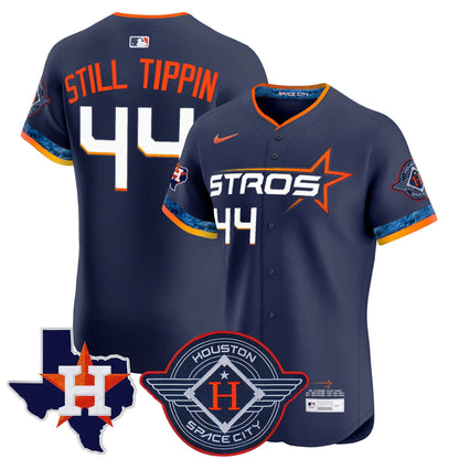 Men's Houston Astros 2025 City Connect Texas Patch Vapor Premier Elite Jersey - All Stitched
