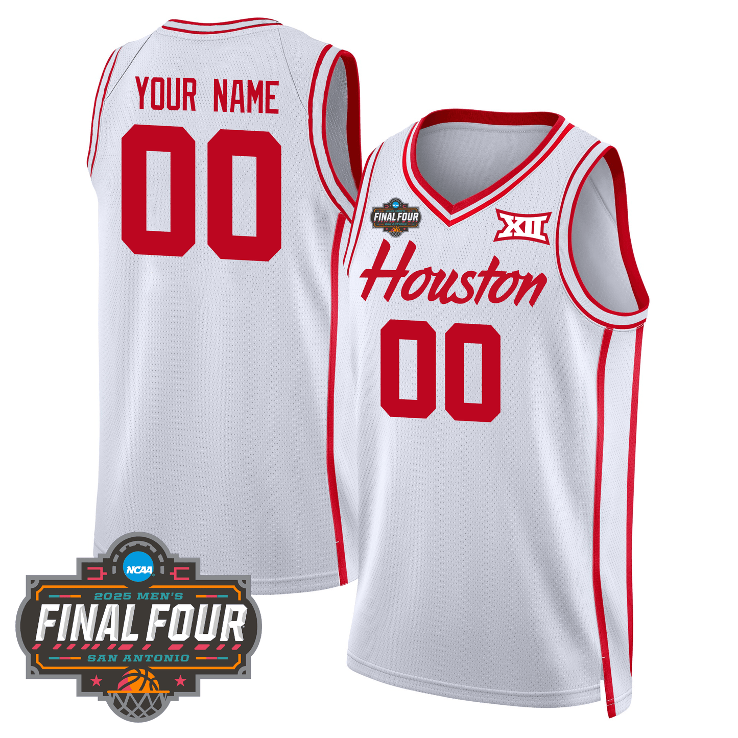 Custom HOU Basketball 24/25 Jersey - Final Four Patch