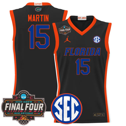 Men's Florida Gators 2025 Final Four Patch Basketball Jersey - All Stitched