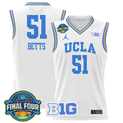 Men's Size - UCLA Bruins 2025 Big Ten Women's Final Four Patch Lightweight Basketball Jersey - All Stitched
