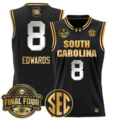 Men's Size - South Carolina Gamecocks 2025 Sec Women's Final Four Patch Lightweight Basketball Jersey - All Stitched
