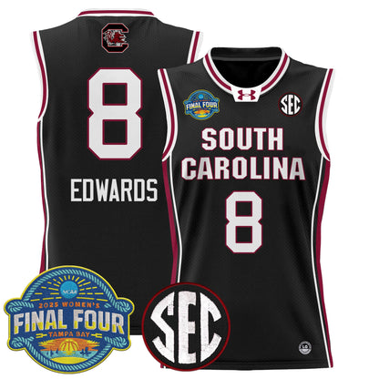 Men's Size - South Carolina Gamecocks 2025 Sec Women's Final Four Patch Lightweight Basketball Jersey - All Stitched