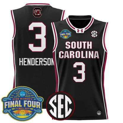 Men's Size - South Carolina Gamecocks 2025 Sec Women's Final Four Patch Lightweight Basketball Jersey - All Stitched