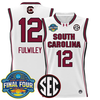 Men's Size - South Carolina Gamecocks 2025 Sec Women's Final Four Patch Lightweight Basketball Jersey - All Stitched