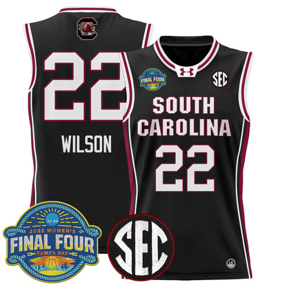 Men's Size - South Carolina Gamecocks 2025 Sec Women's Final Four Patch Lightweight Basketball Jersey - All Stitched