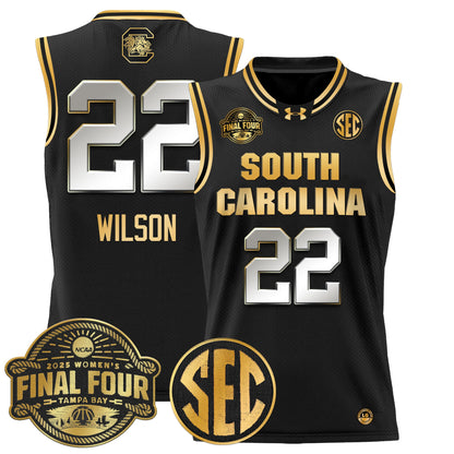 Men's Size - South Carolina Gamecocks 2025 Sec Women's Final Four Patch Lightweight Basketball Jersey - All Stitched