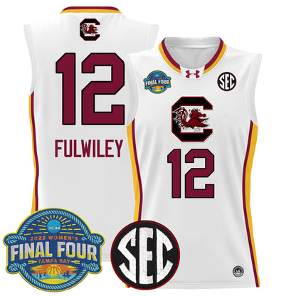 Men's Size - South Carolina Gamecocks 2025 Sec Women's Final Four Patch Lightweight Basketball Jersey - All Stitched