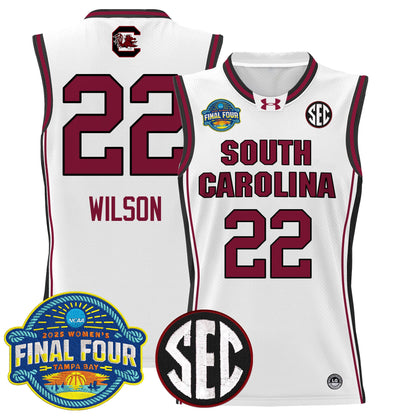 Men's Size - South Carolina Gamecocks 2025 Sec Women's Final Four Patch Lightweight Basketball Jersey - All Stitched