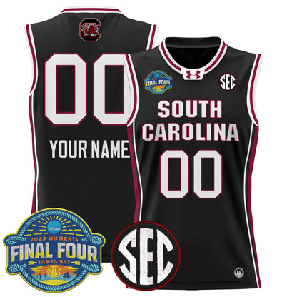 South Carolina Gamecocks 2025 Sec Women's Final Four Patch Lightweight Basketball Custom Jersey - All Stitched