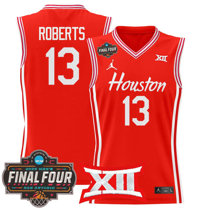 Men's Houston Cougars 2025 Final Four Patch Basketball Jersey - All Stitched