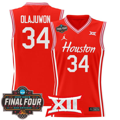 Men's Houston Cougars 2025 Final Four Patch Basketball Jersey - All Stitched
