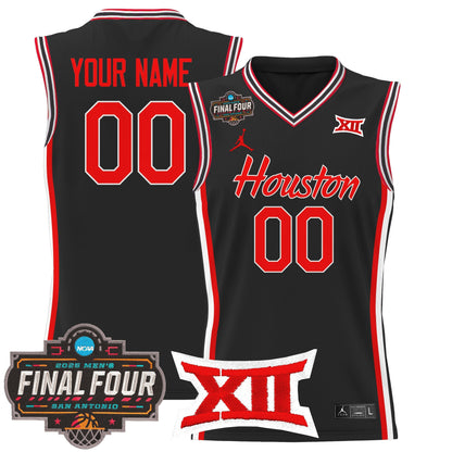 Houston Cougars 2025 Final Four Patch Basketball Custom Jersey - All Stitched