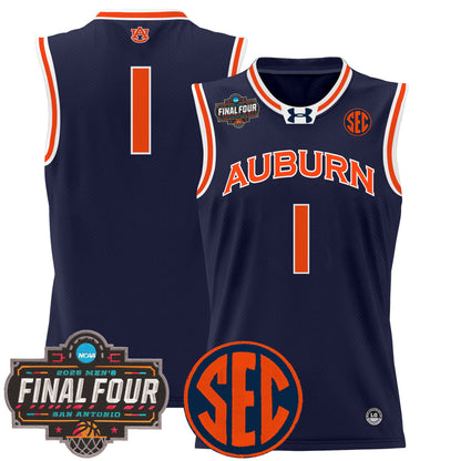 Men's Auburn Tigers 2025 Final Four Patch Lightweight Basketball Jersey - All Stitched