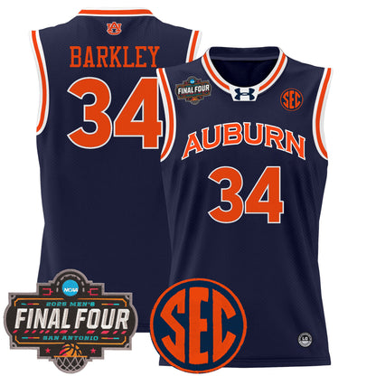 Men's Auburn Tigers 2025 Final Four Patch Lightweight Basketball Jersey - All Stitched