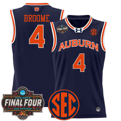 Men's Auburn Tigers 2025 Final Four Patch Lightweight Basketball Jersey - All Stitched