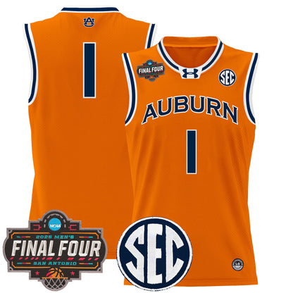 Men's Auburn Tigers 2025 Final Four Patch Lightweight Basketball Jersey - All Stitched