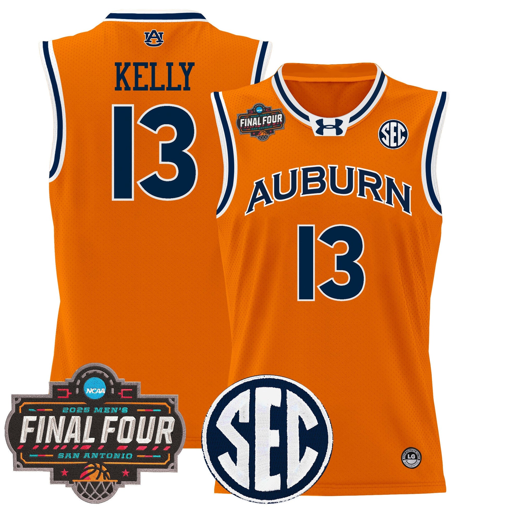 Men's Auburn Tigers 2025 Final Four Patch Lightweight Basketball Jersey - All Stitched