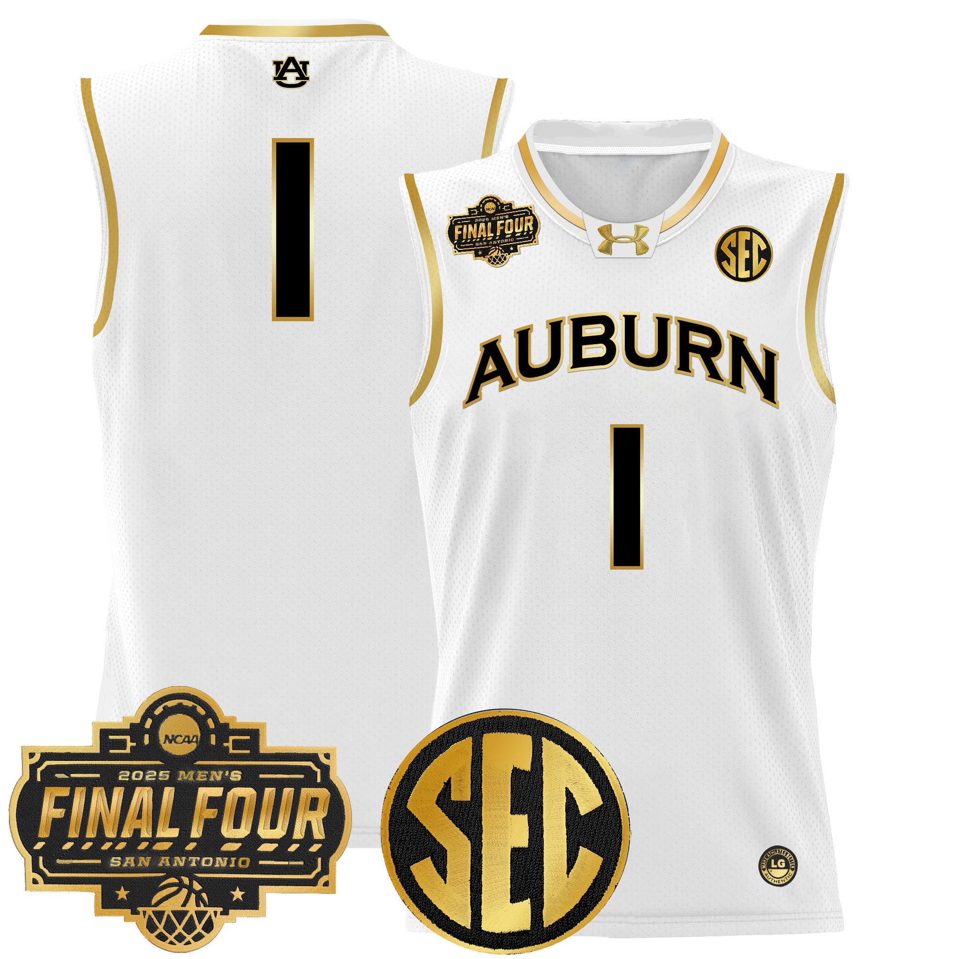 Men's Auburn Tigers 2025 Final Four Patch Lightweight Basketball Jersey - All Stitched