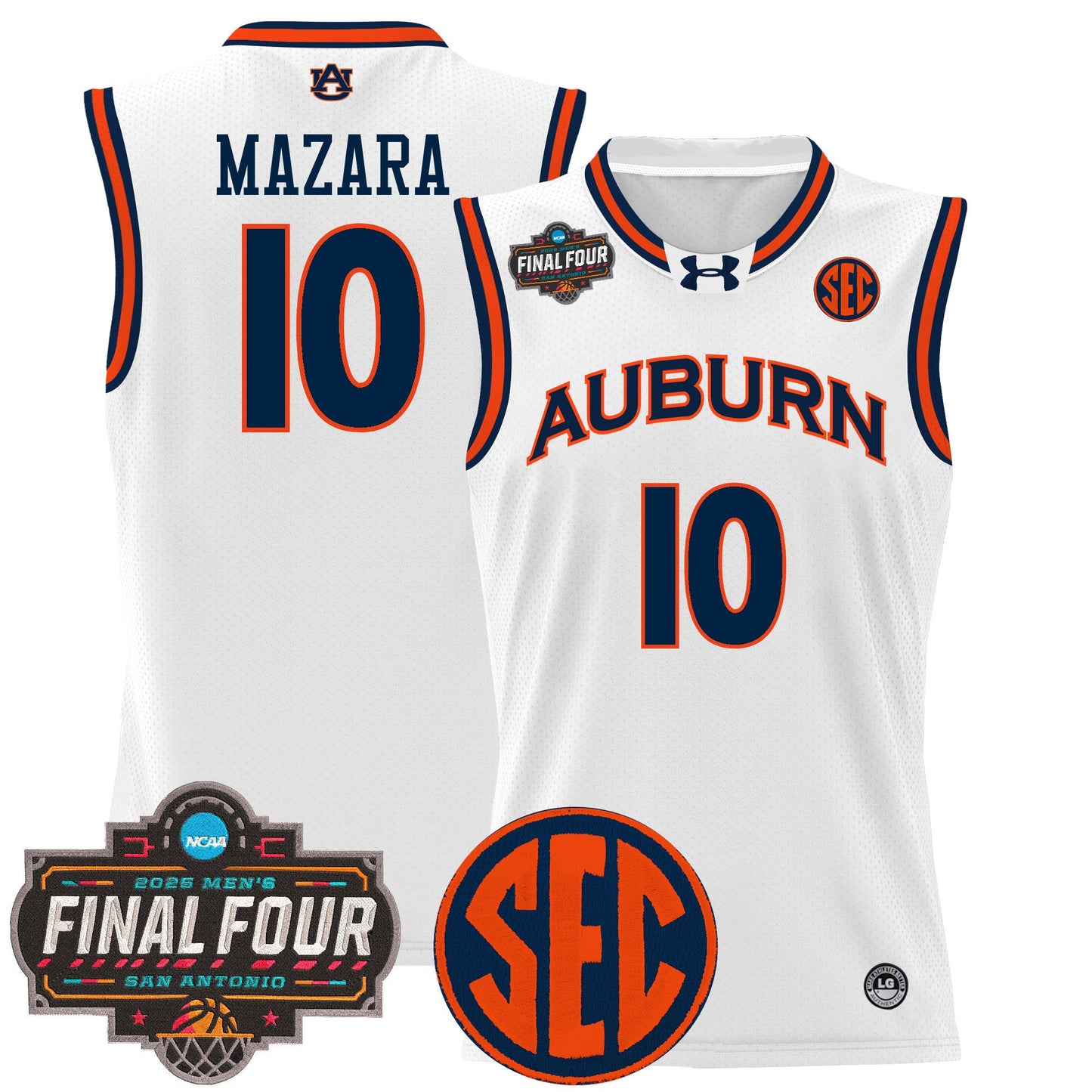Men's Auburn Tigers 2025 Final Four Patch Lightweight Basketball Jersey - All Stitched
