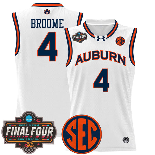 Men's Auburn Tigers 2025 Final Four Patch Lightweight Basketball Jersey - All Stitched