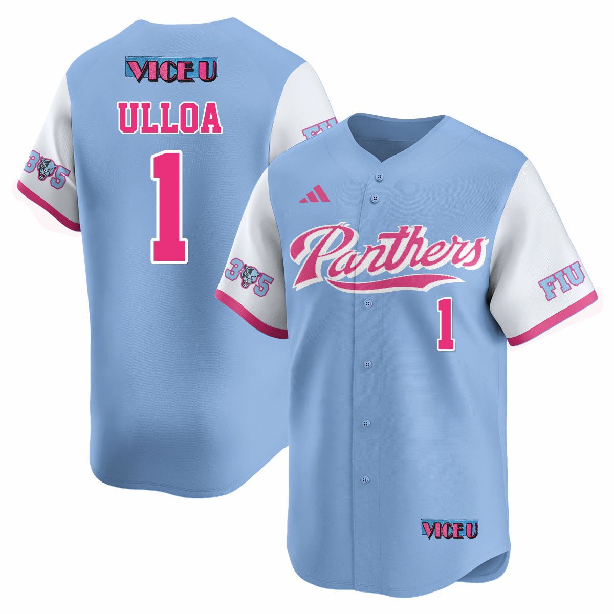 Men's FIU Baseball 2025 'Vice U' Jersey - All Stitched