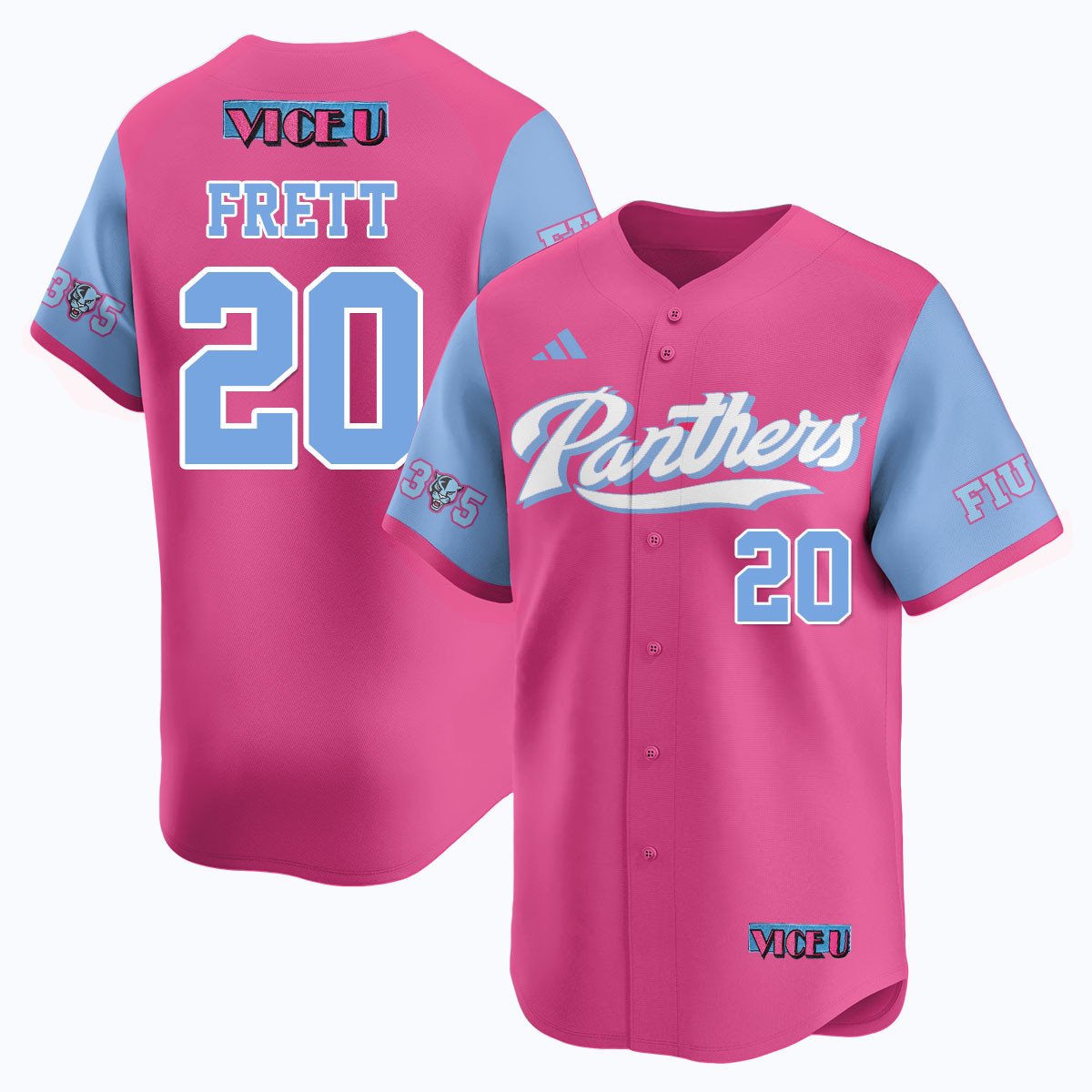 Men's FIU Baseball 2025 'Vice U' Jersey - All Stitched