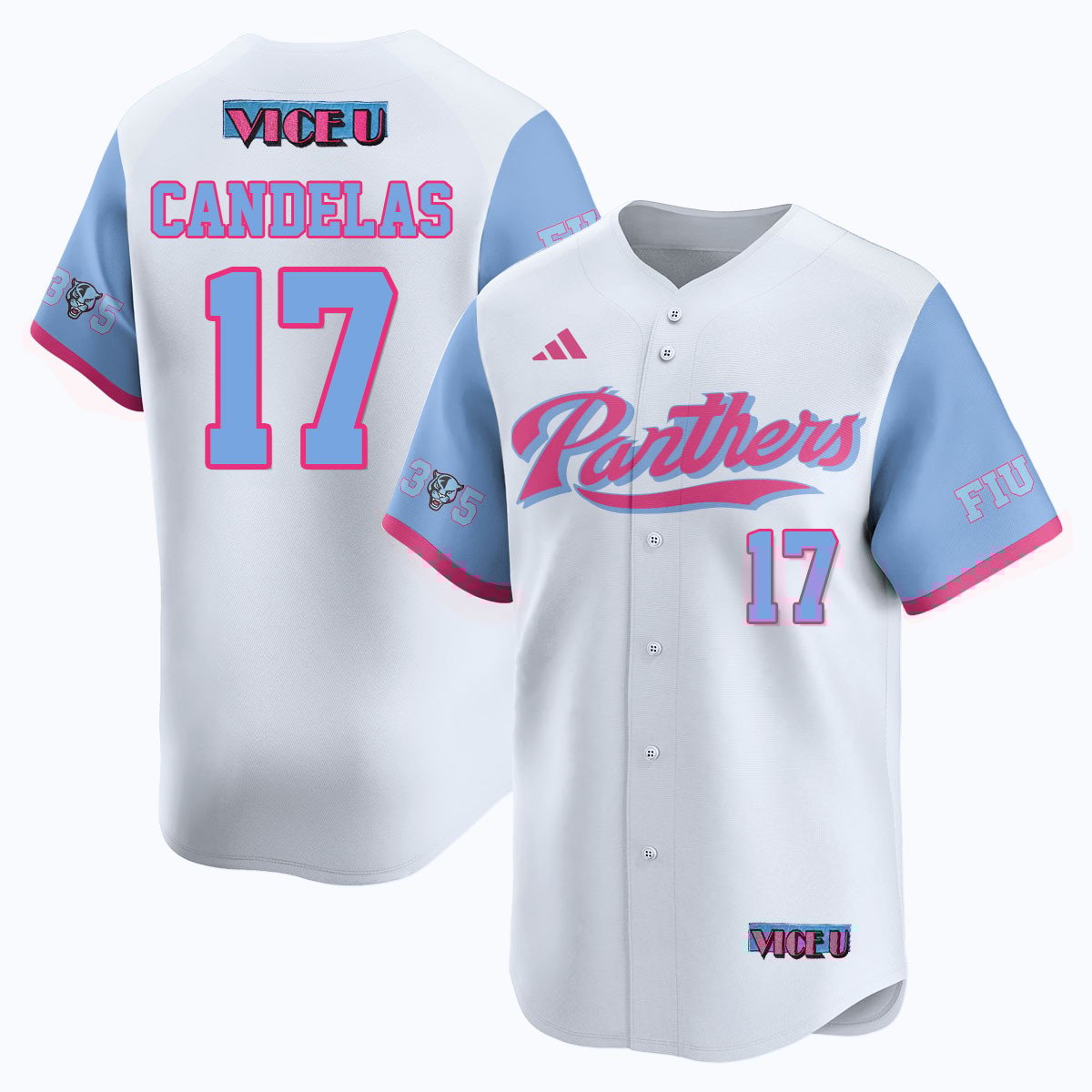 Men's FIU Baseball 2025 'Vice U' Jersey - All Stitched