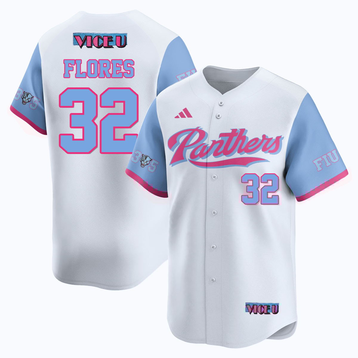 Men's FIU Baseball 2025 'Vice U' Jersey - All Stitched