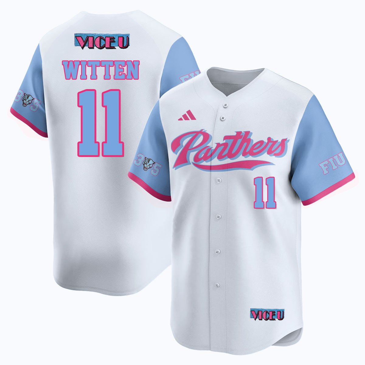 Men's FIU Baseball 2025 'Vice U' Jersey - All Stitched