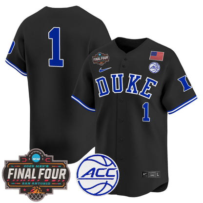 Men's Duke Blue Devils 2025 Final Four Patch Vapor Baseball Jersey - All Stitched