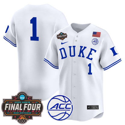 Men's Duke Blue Devils 2025 Final Four Patch Vapor Baseball Jersey - All Stitched