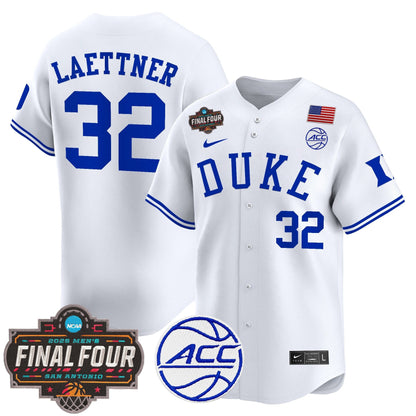 Men's Duke Blue Devils 2025 Final Four Patch Vapor Baseball Jersey - All Stitched