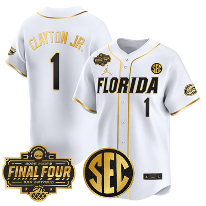 Men's Florida Gators 2025 Final Four Patch Vapor Baseball Jersey - All Stitched