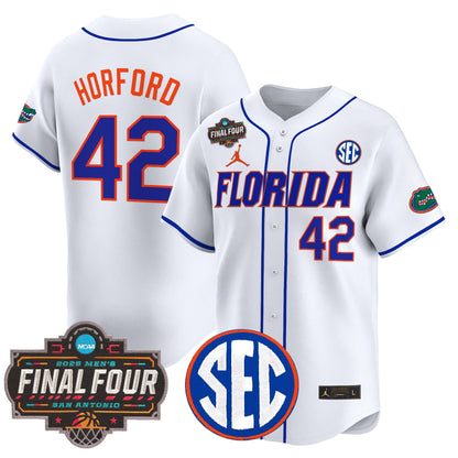 Men's Florida Gators 2025 Final Four Patch Vapor Baseball Jersey - All Stitched
