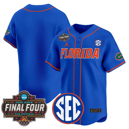 Men's Florida Gators 2025 Final Four Patch Vapor Baseball Jersey - All Stitched