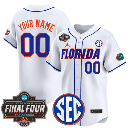 Florida Gators 2025 Final Four Patch Vapor Baseball Custom Jersey - All Stitched